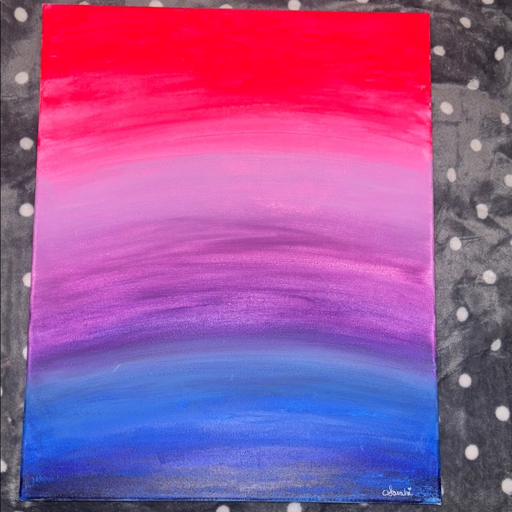 Abstract Red and Purple Canvas Art